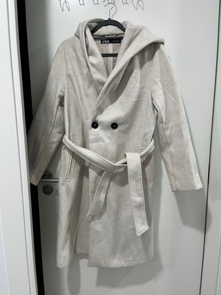 Abrigo de paño Zara beige