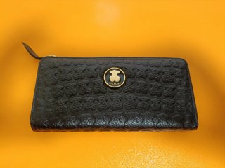 Cartera de piel Tous negra