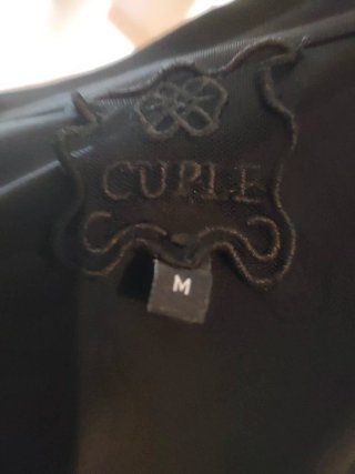 Chaqueta larga Cuple negra