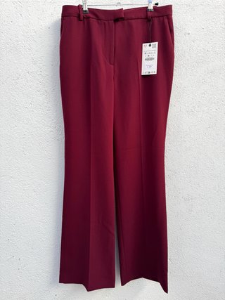 Pantalones Zara Burdeos Talla M