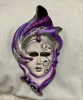 Máscara Veneciana Decorativa Morada
