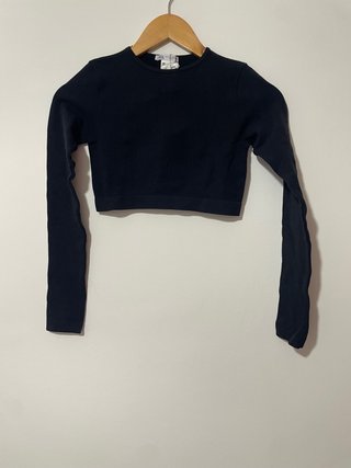 Top Cropped Negro Zara de Canalé