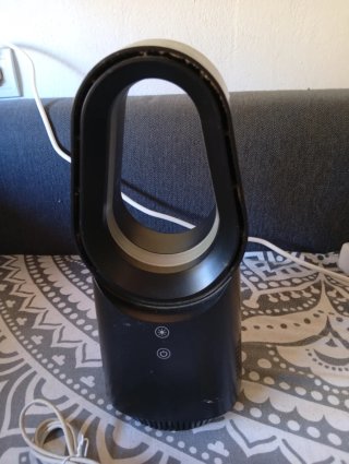 Ventilador de mesa sin aspas negro. -luces relajan