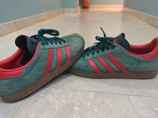 Zapatillas Adidas Gazelle Verdes y Naranjas