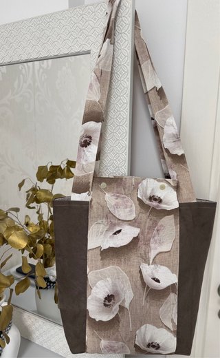 Bolso de tela estampado