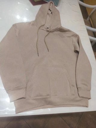 Sudadera con capucha beige