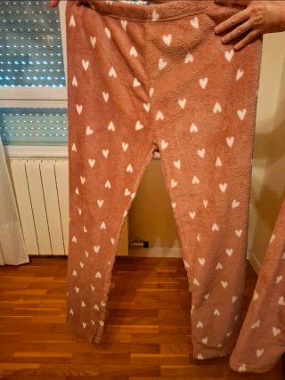 Pantalón de Pijama Rosa con Corazones