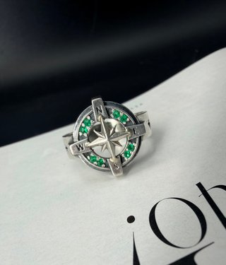 Anillo de Plata Rosa de los Vientos
