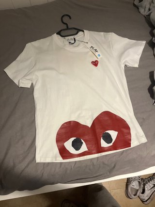 Camiseta Comme des Garçons PLAY Blanca Talla S