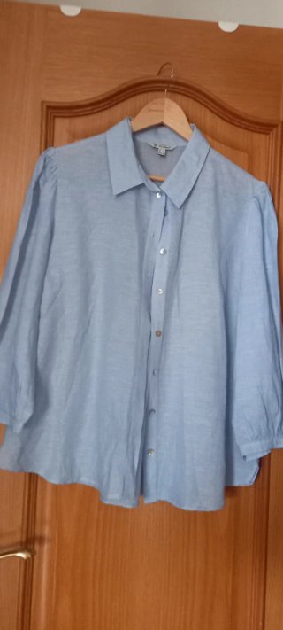 Camisa de Lino Azul