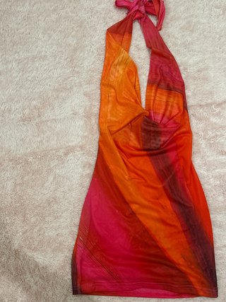 Vestido corto estampado