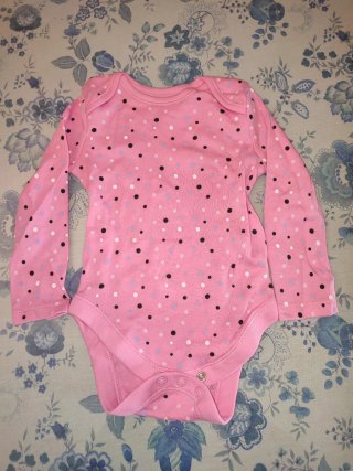 Body de Bebé Rosa Estampado de Lunares 6-9 Meses
