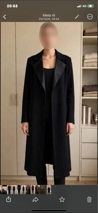 Cappotto nero in lana Giada