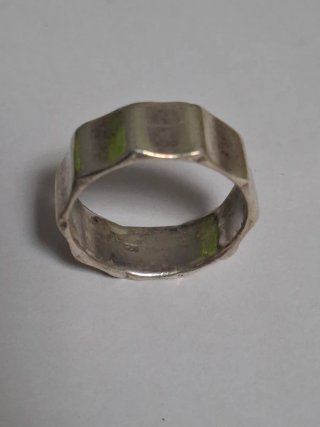 Anillo Geométrico de Plata de Ley 925