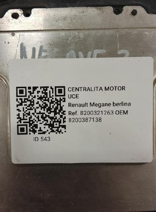543 8200387138 centralita motor uce renault megane