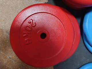 Pareja de Discos de 20kg para barra de 30 mm