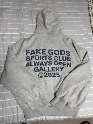 Sudadera con cremallera Fake Gods gris