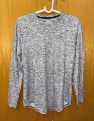 Camiseta manga larga Hollister gris hombre