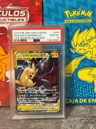 Carta Pokémon Pikachu & Zekrom GX PSA 10