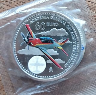 Moneda 60€ España 2026 Plata Academia general Aire