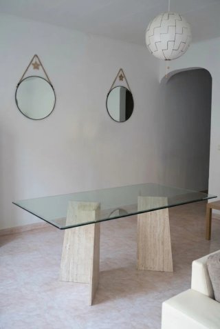 Mesa de Comedor con Sobre de Cristal