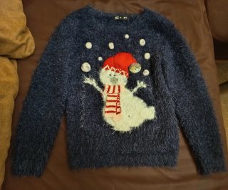 Jersey Azul con Muñeco de Nieve