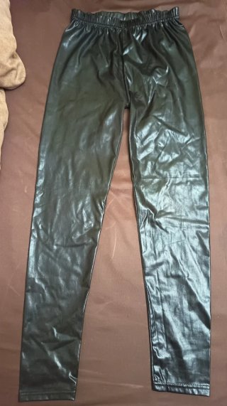 Leggings de Niña Efecto Piel Negros