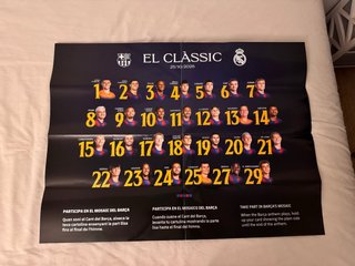 Cartulina Mosaico El Clásico FC Barcelona