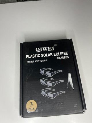 Pack 3 Gafas Eclipse Solar QIWEI