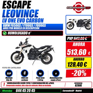 LEOVINCE LV ONE EVO CARBON BMW F650/700/800GS
