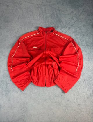 Nike Vintage Red Track Jacket Y2K 2000s Oversize