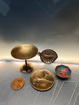 Lote material de bronce y metal vintage