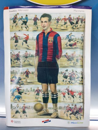 F.C.B. 10 Láminas troqueladas, cromos de jugadores de todos los tiempos. Barcelona
