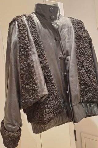 Cazadora Vintage de Piel y Astracán