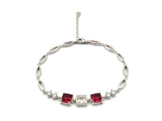 pulsera plata 925mm con piedra con circonita