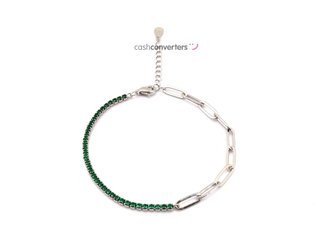 pulsera plata 925mm con piedra con circonita