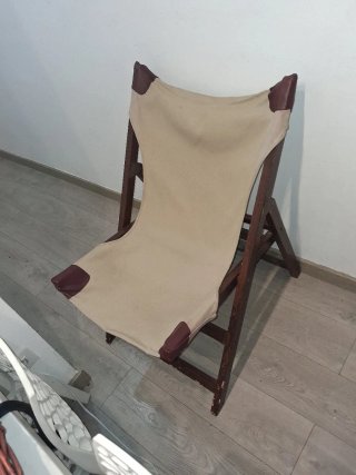 Silla Hamaca de madera con 60 años