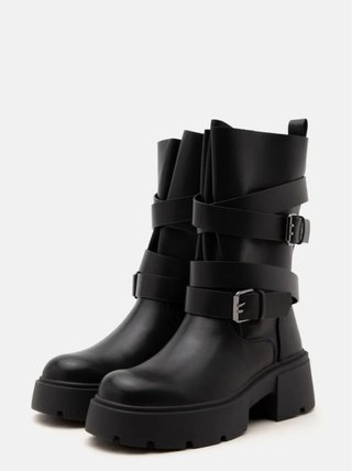 Botas Negras con Hebillas Talla 37