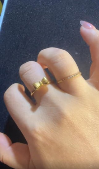 Anillo de oro 18k con lazo