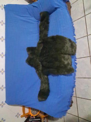 Abrigo de pelo Stradivarius verde Talla L