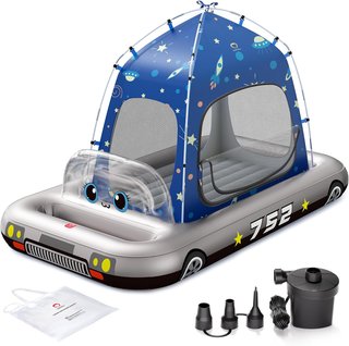 QPAU Cama Inflable Viaje Niños PVC Twin JY007