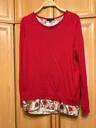 Jersey fino Cortefiel rojo