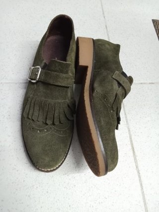 Zapatos de Ante Verde Talla 39
