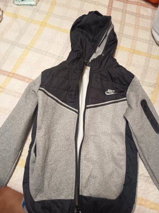 Chaqueta Sudadera Nike Gris y Negra