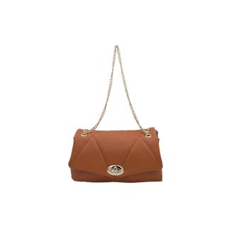 Bolso hombro piel auténtica 25x14 cm negro
