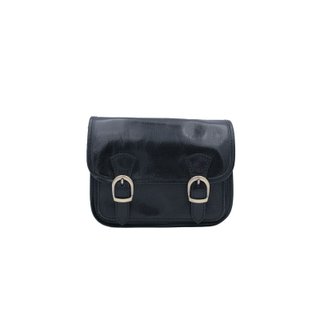 Bolso bandolera cartero piel negro 21x16 cruzado