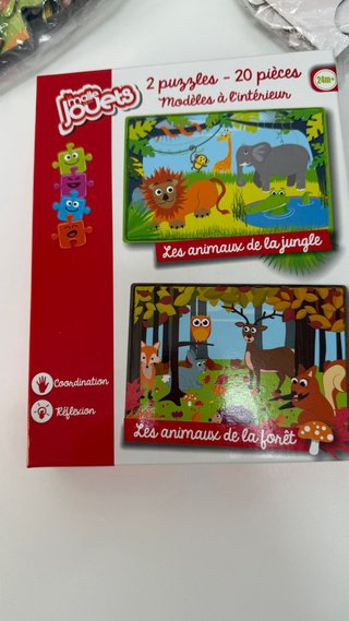 Set de 2 Puzzles Infantiles 20 Piezas