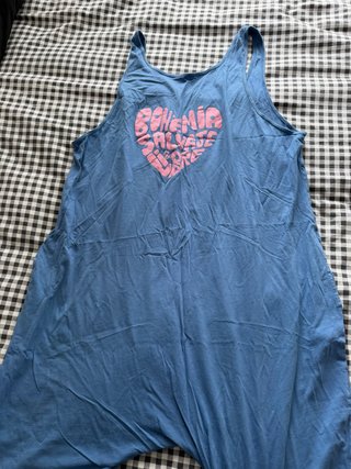 Peto Azul con Estampado Retro