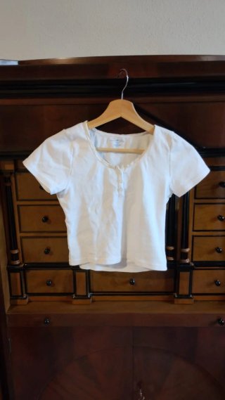 Camiseta Crop Brandy Melville Blanca