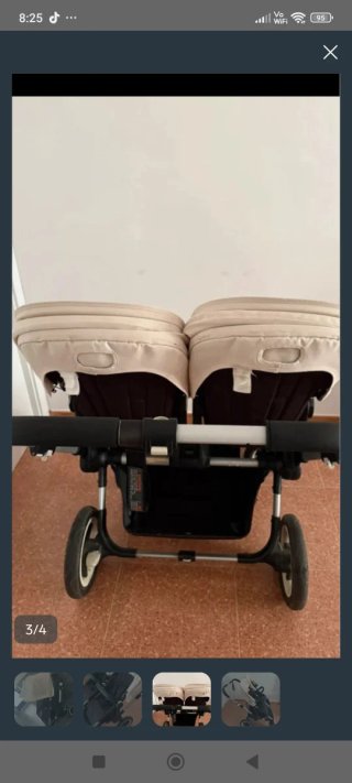 Carrito Gemelar Beige